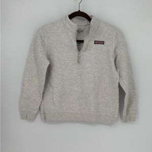 Vineyard Vines Gray Kid’s Quarter-Zip Sweater